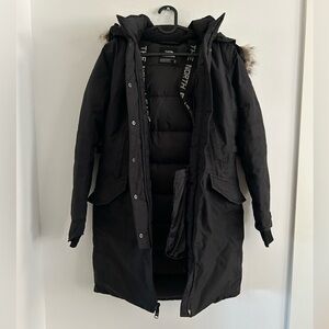 EUC North Face XS women’s black winter parka jacket